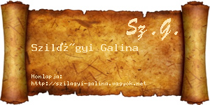Szilágyi Galina névjegykártya